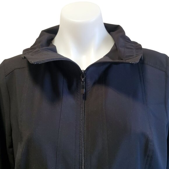 Laura Ashley Womens Medium Black Zip-Up Light Chic Jacket New WIth Tags - Picture 2 of 8